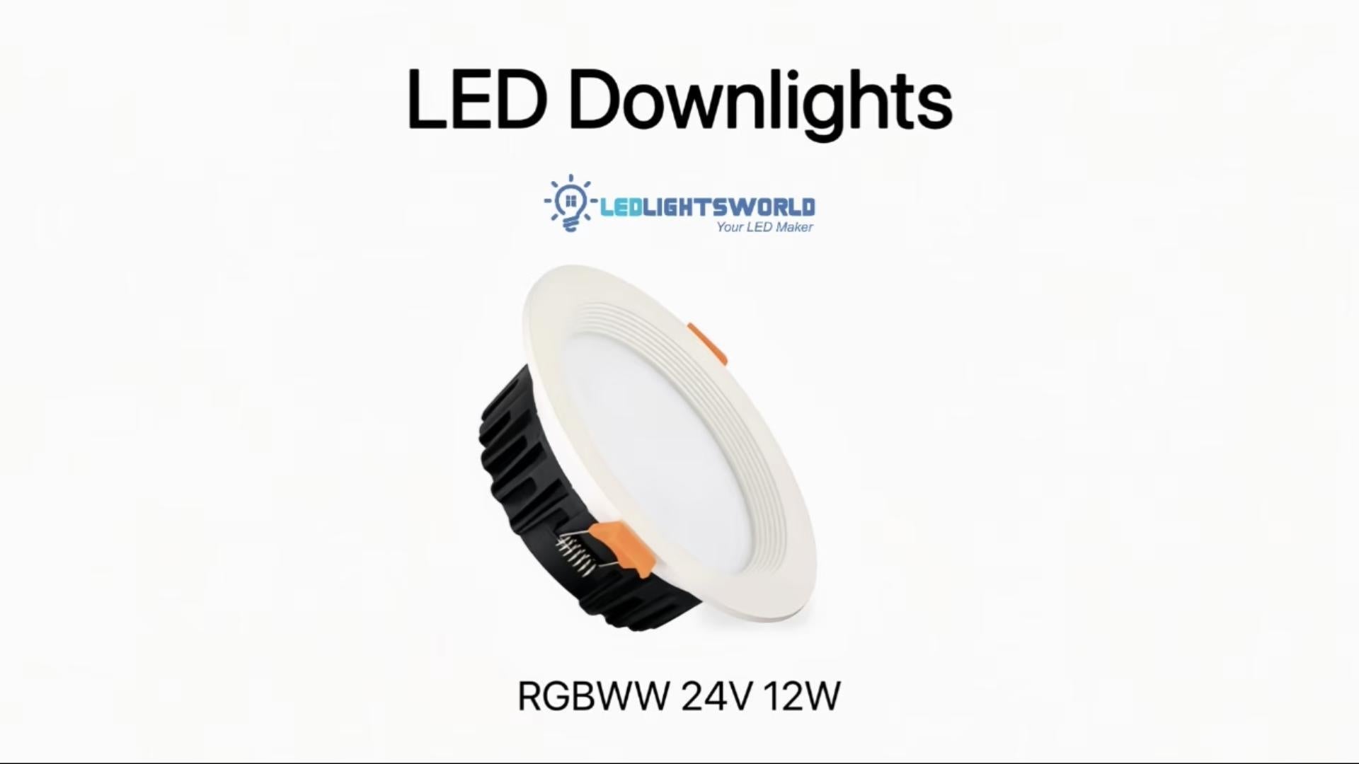 RGBWW Recessed LED Downlights 24V 12W Super Bright Embedded Lighting Demo | LEDLightsWorld