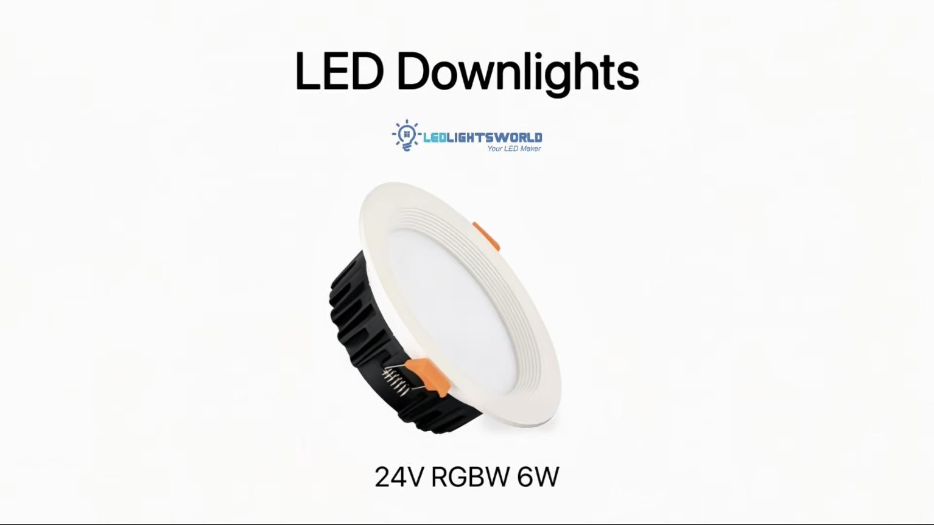RGBW Recessed LED Downlights 24V 6W Super Bright Embedded Lighting Demo | LEDLightsWorld