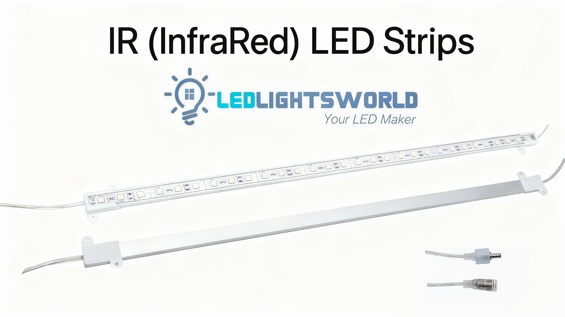 850nm SMD5050 Infrared Rigid LED Strip – 50cm Waterproof Light Bar | L