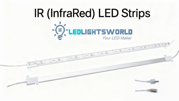 850nm SMD5050 Infrared Rigid LED Strip – 50cm Waterproof Light Bar | LEDLightsWorld