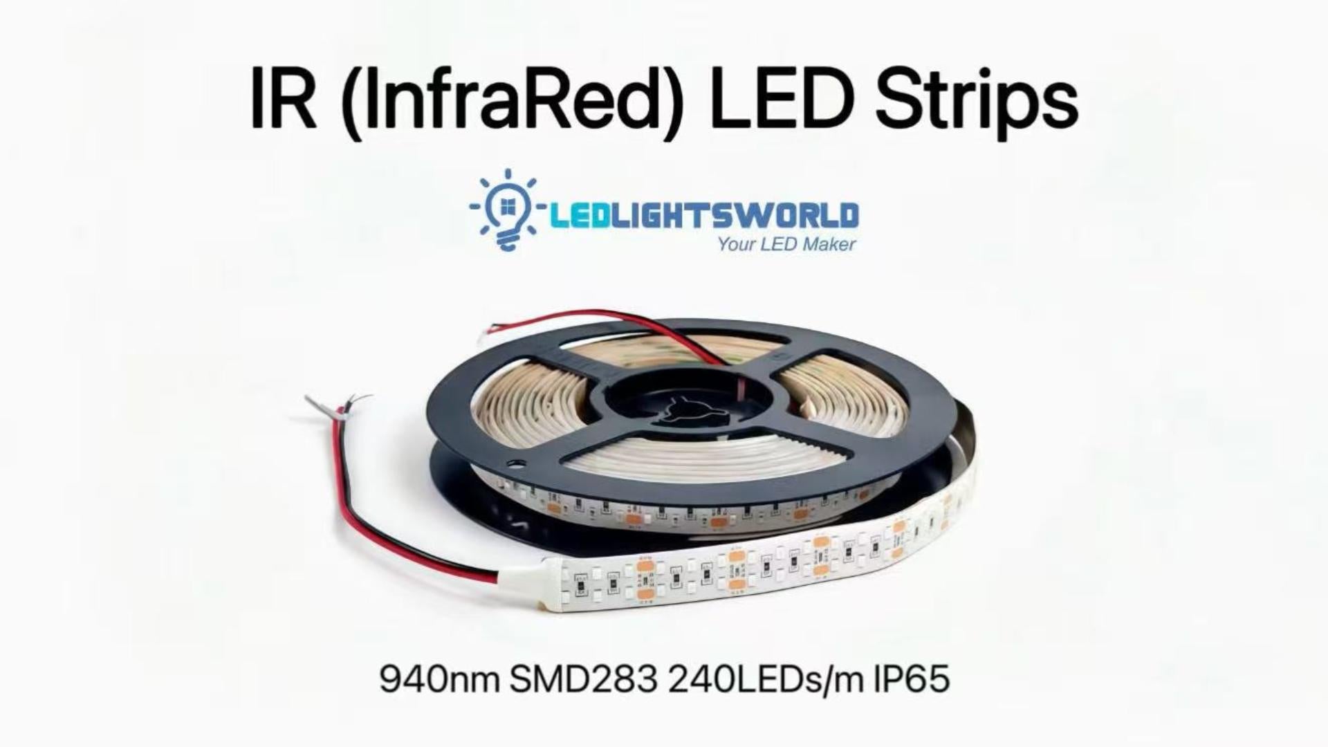 940nm Infrared LED Strip Light Demo – Invisible IR for Cameras & Senso