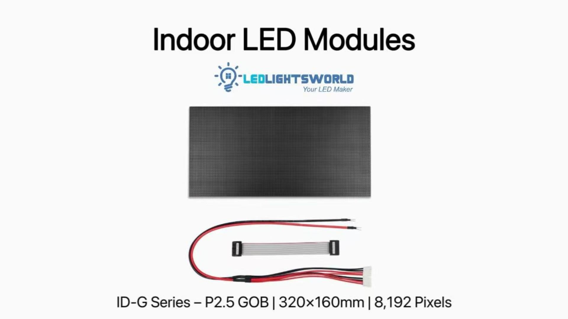 ID-G Series P2.5 GOB Indoor LED Display Module – Impact-Resistant RGB Panel Demo | LEDLightsWorld