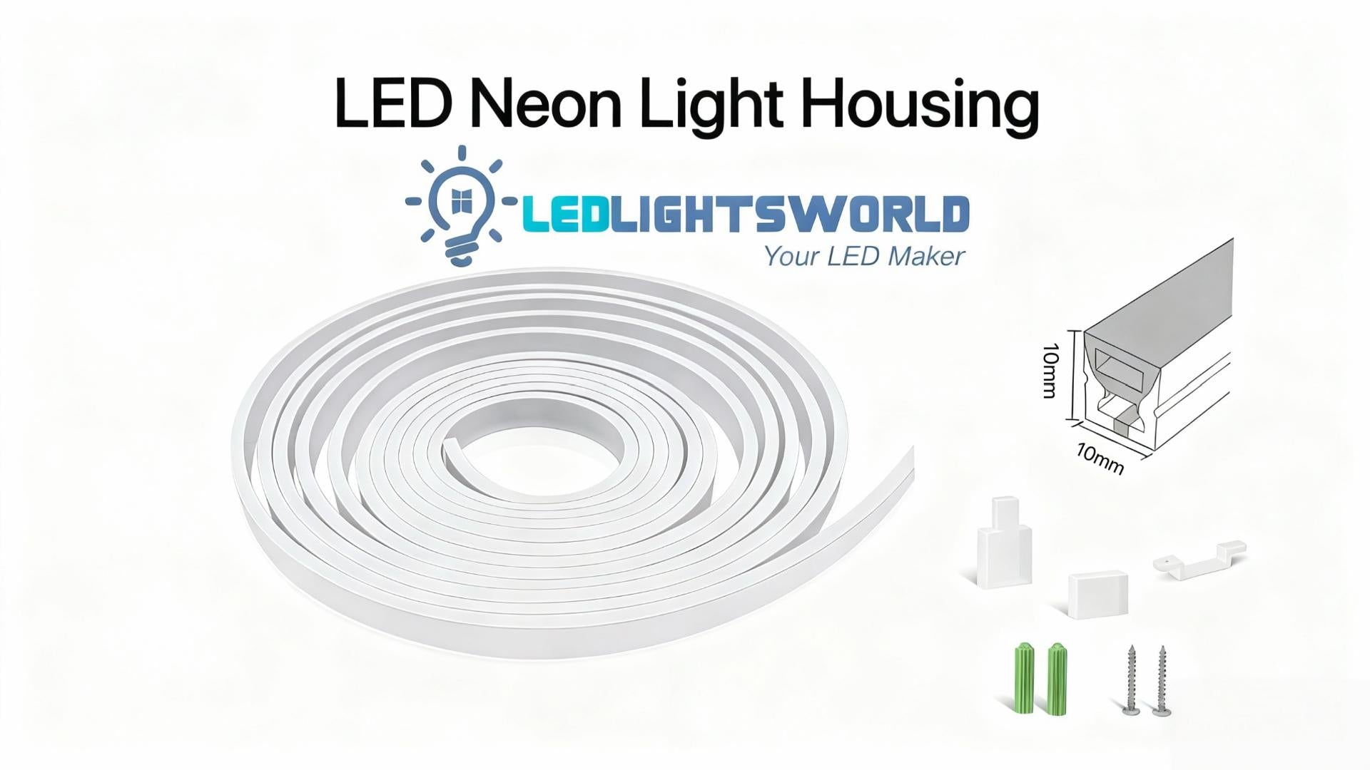 S1010 Neon Light Housing – 10×10 mm IP67 Silicone LED Channel Demo