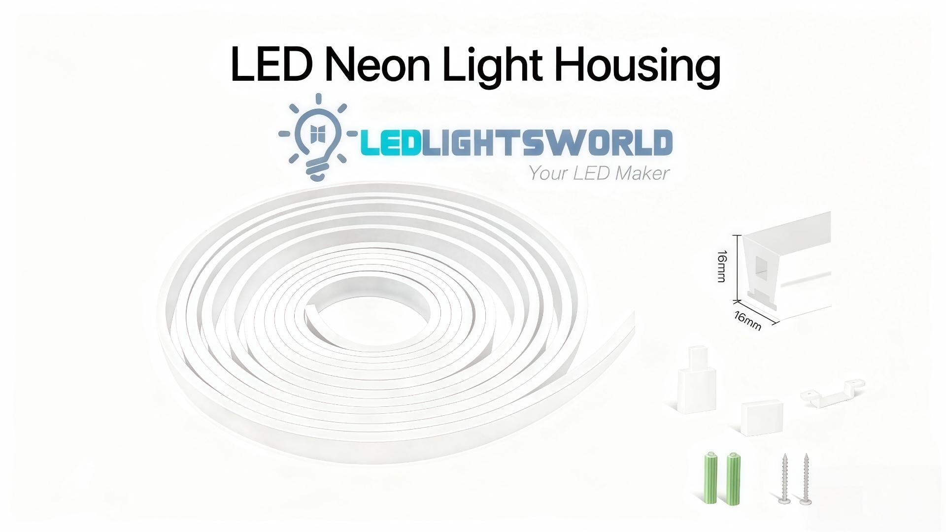 S1616 16×16mm Silicone Neon Light Housing – IP67 Waterproof LED Channel Demo