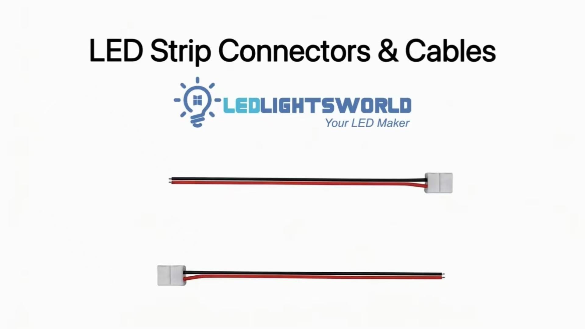 8mm 2-Pin LED Strip Connectors – Solderless Strip-to-Wire Clips | LEDLightsWorld
