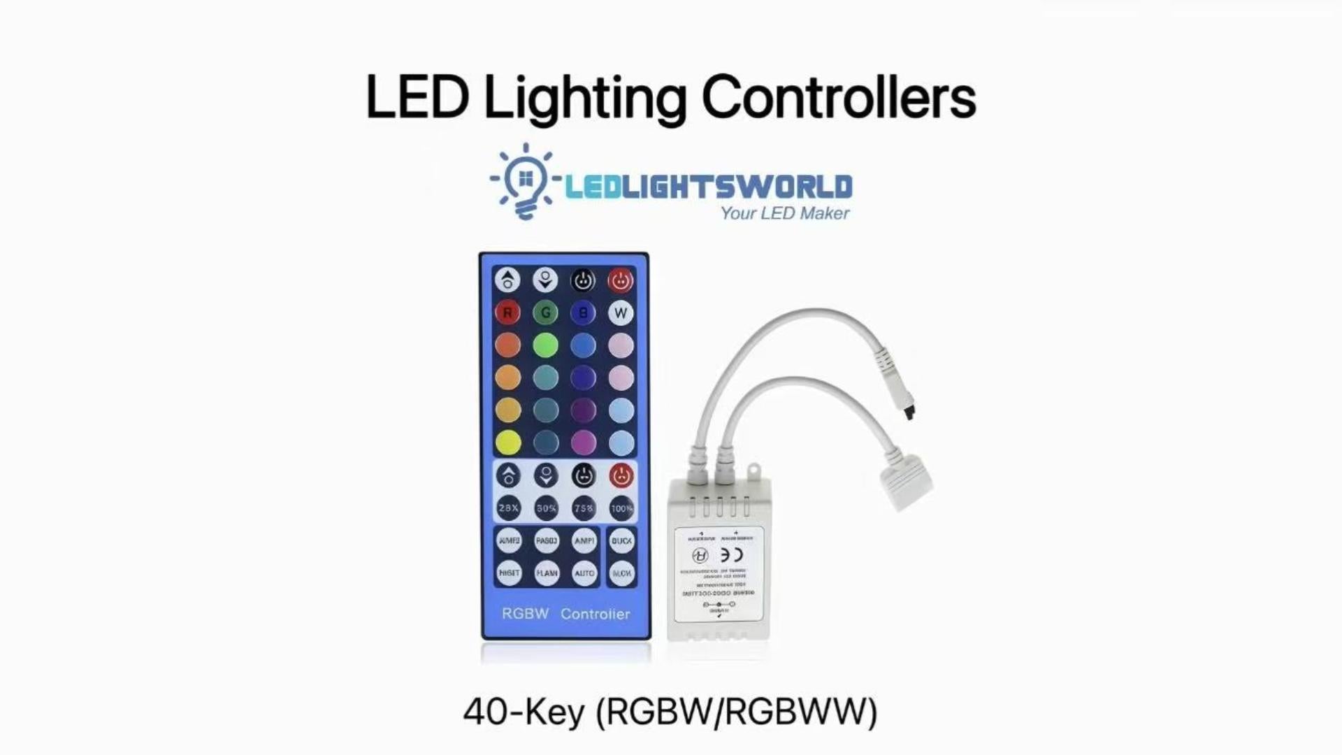 IR Remote RGB/RGBW LED Strip Controller – 40-Key Control Demo | LEDLightsWorld