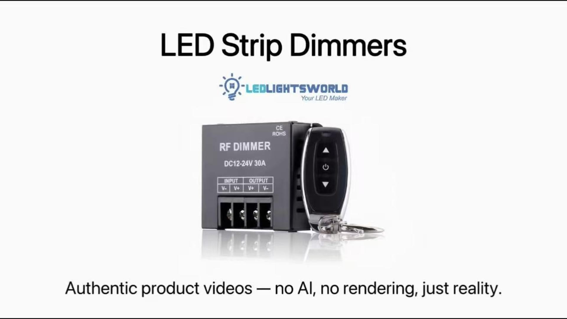 High Power Single Color LED Dimmer Controller DC12V-24V 30A RF Remote