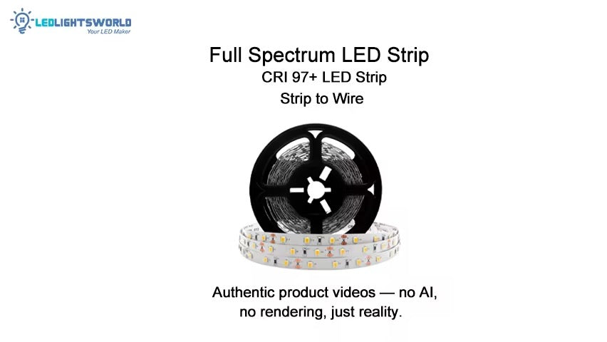Full Spectrum LED Strip Light 24V CRI 97+ SMD2835 High Color Rendering Demo | LEDLightsWorld