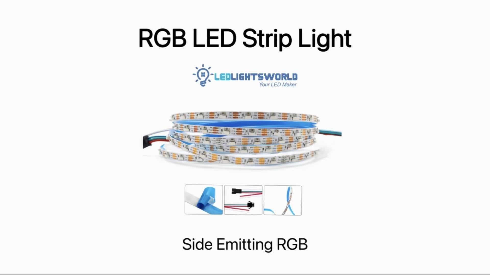 Side Emitting RGB LED Strip Light 12V SMD4020 Flexible Lighting Demo