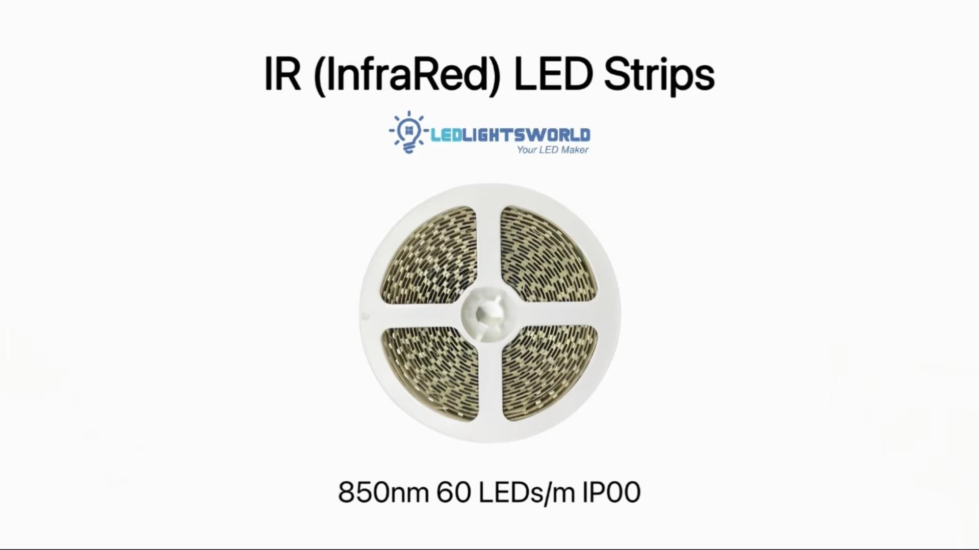 850nm Infrared LED Strip Light SMD5050 DC12V High Brightness IR Demo | LEDLightsWorld