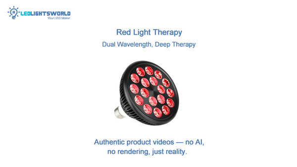 18×3W PAR38 Dual-Chip Red & NIR Therapy Light – 660nm + 850nm Synergy Demo
