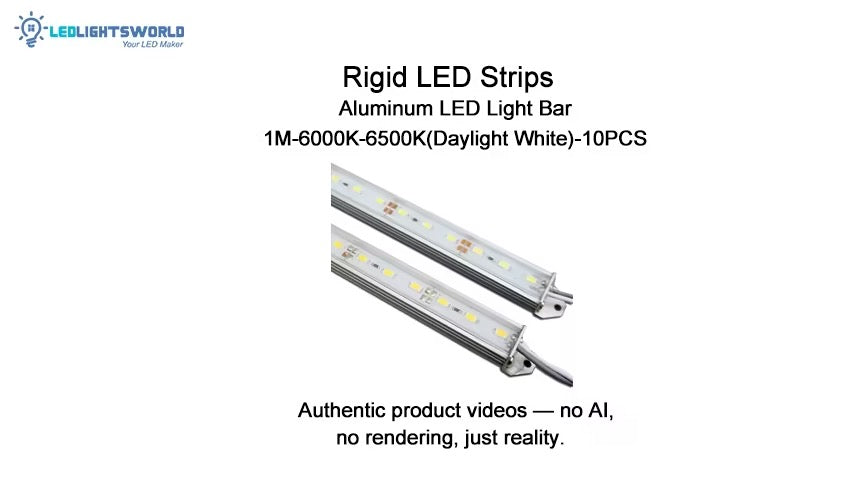 DC12V Rigid LED Strip Light with Aluminum Channel SMD5730 IP65 Demo | LEDLightsWorld