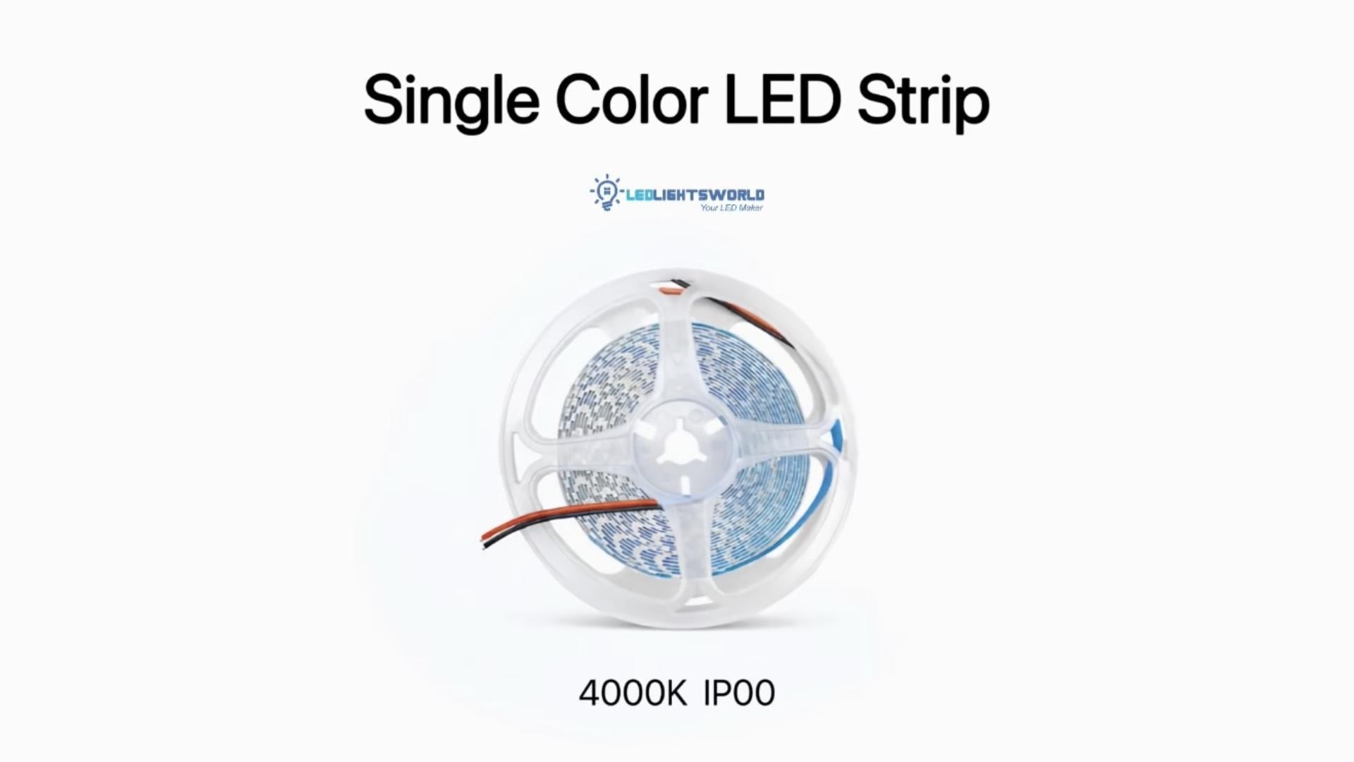 DC12V SMD2835 Natural White LED Strip Light 120 LEDs/m High Density Demo | LEDLightsWorld