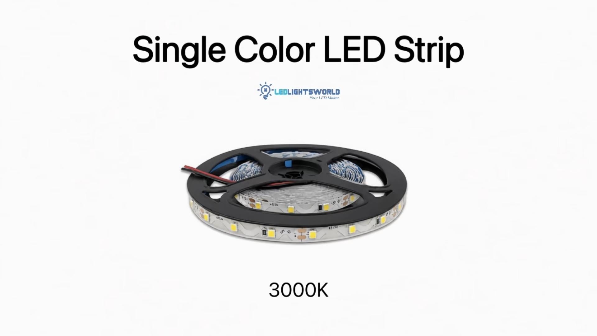 3000K Warm White S-Shape LED Tape for Mirrors, Cabinets & Bedroom Accent Lighting | LEDLightsWorld