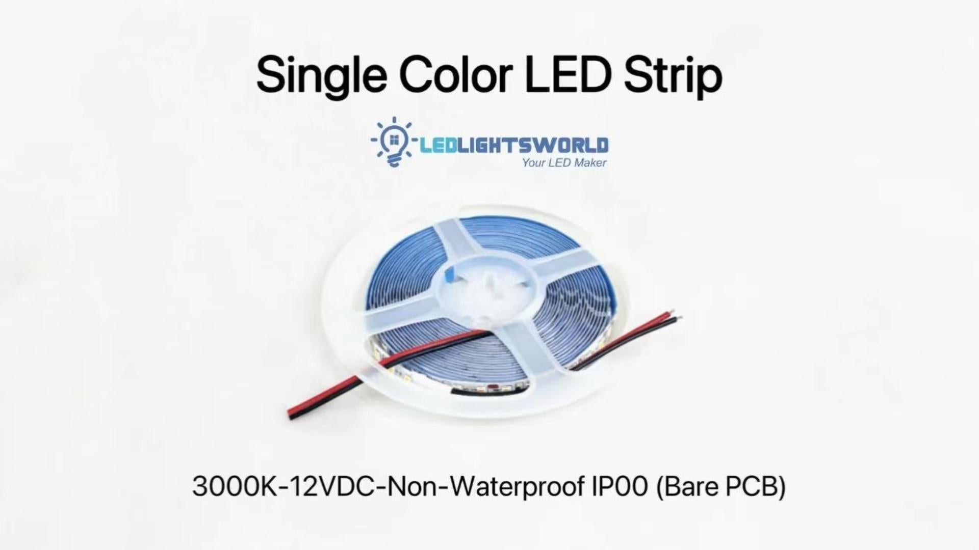 DC12V SMD2835 LED Strip Light 120 LEDs/m – High Brightness 8mm PCB LED Tape for Kitchen, Mirror & Bedroom | LEDLightsWorld