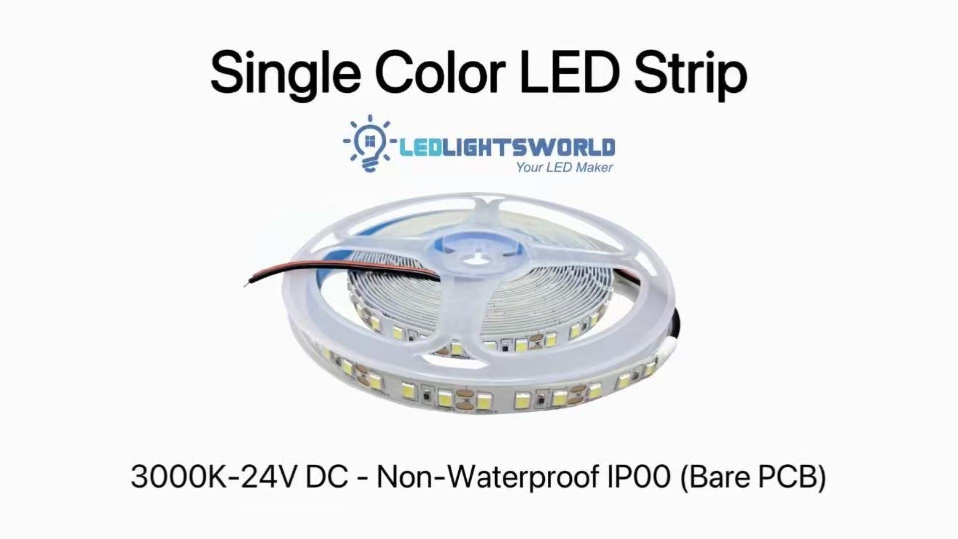 DC24V SMD2835 LED Strip Light 120 LEDs/m – High Brightness 8mm PCB LED Tape for Kitchen & Mirror Lighting | LEDLightsWorld