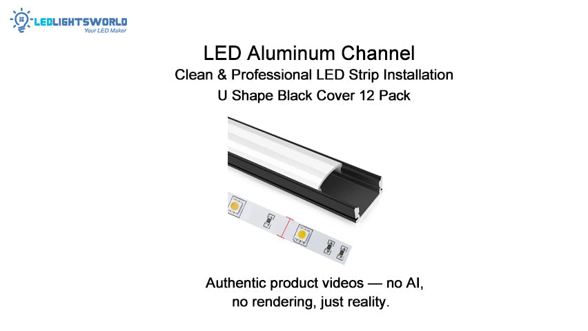 U Shape LED Aluminum Channel Bendable 1–12mm Strip Installation Demo | LEDLightsWorld