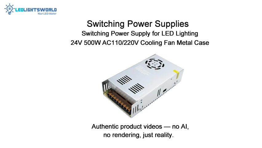 DC 24V 500W Switching Power Supply High Power LED Driver with Cooling Fan Demo | LEDLightsWorld