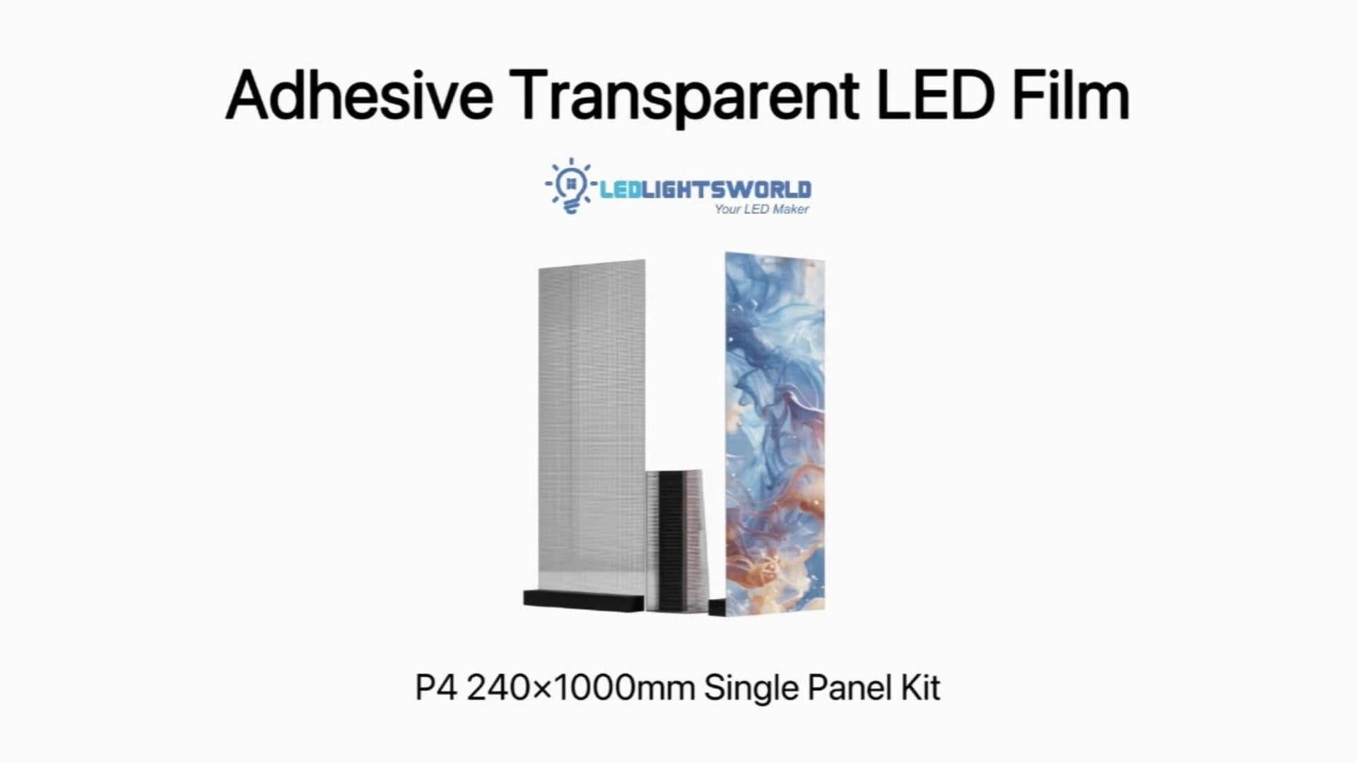 P4 Transparent LED Film Display 90% Transparency Glass Sticker Demo | LEDLightsWorld