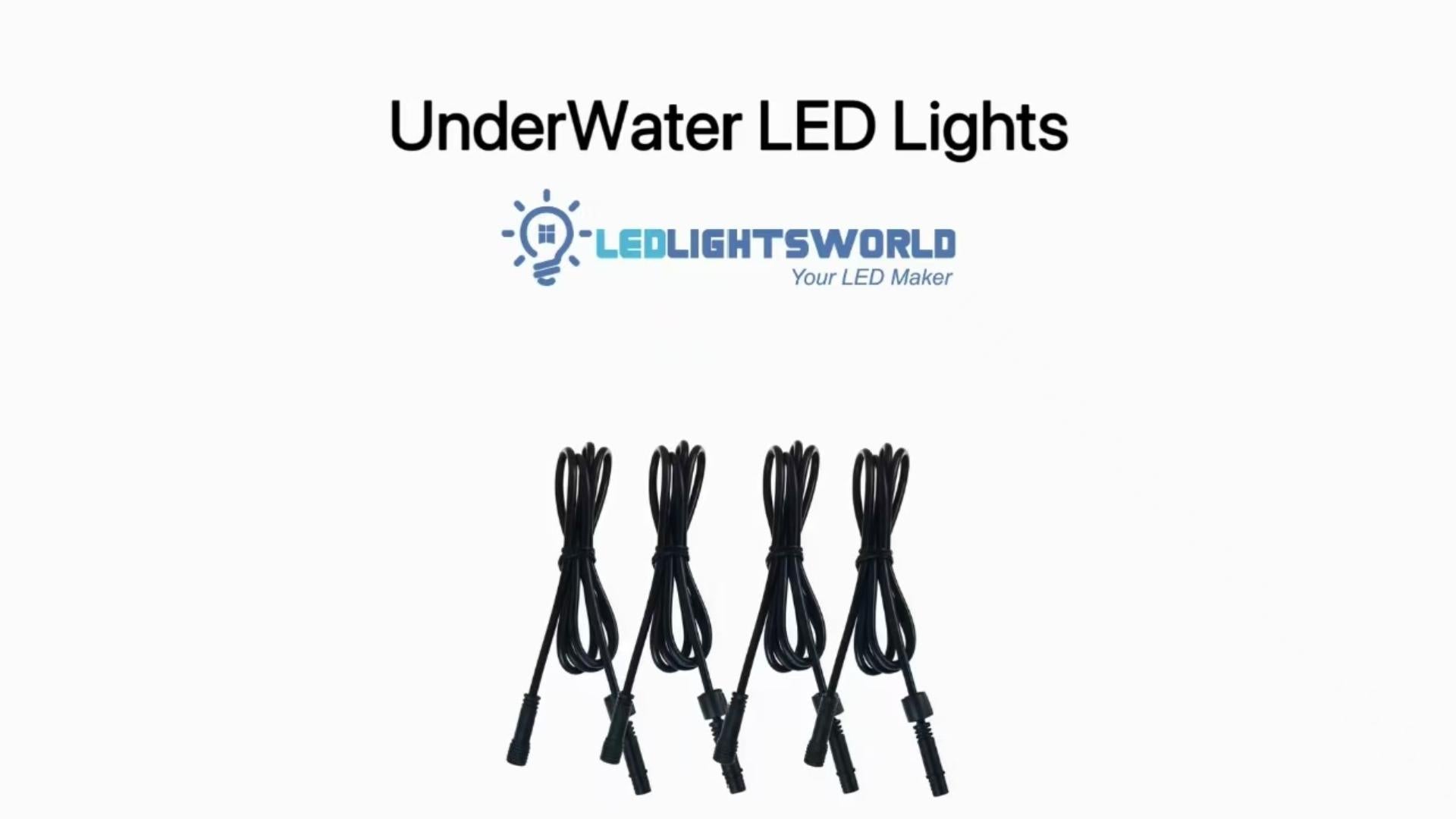 Waterproof 2-Pin Extension Cord for Inground & Pool LED Lights | LEDLightsWorld