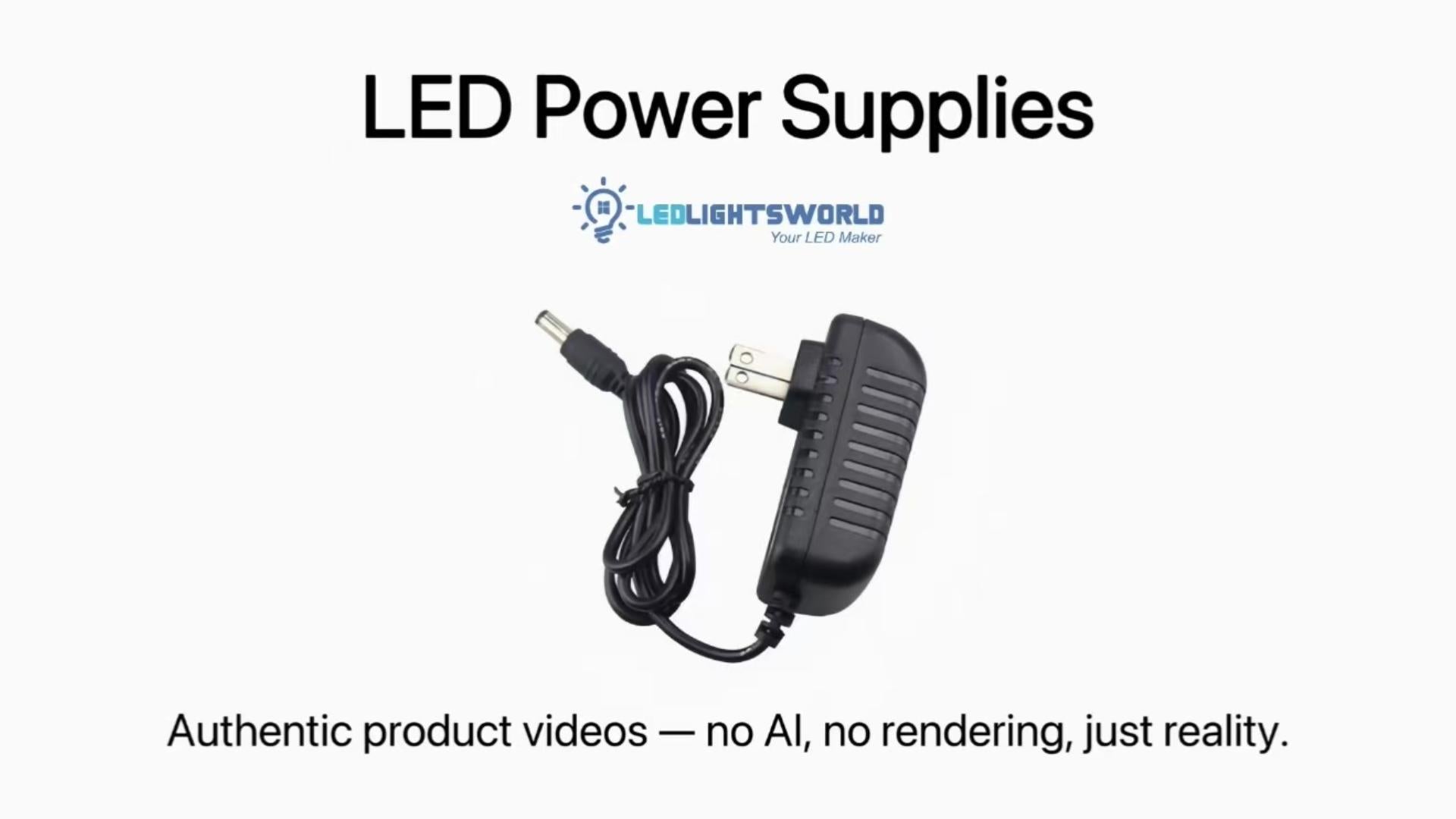 24V 24W Wall Plug LED Power Supply AC 110–220V to DC Adapter Demo | LE