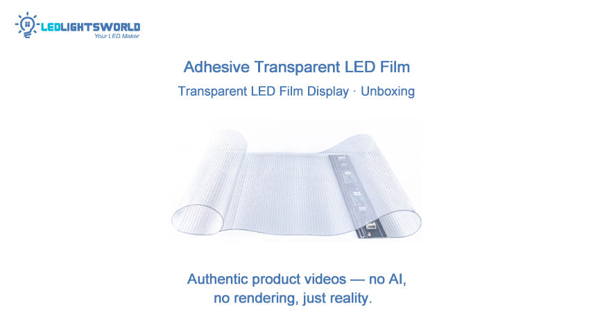 P5 Transparent Adhesive LED Film – Ultra-Thin Window Display for Retail Storefronts