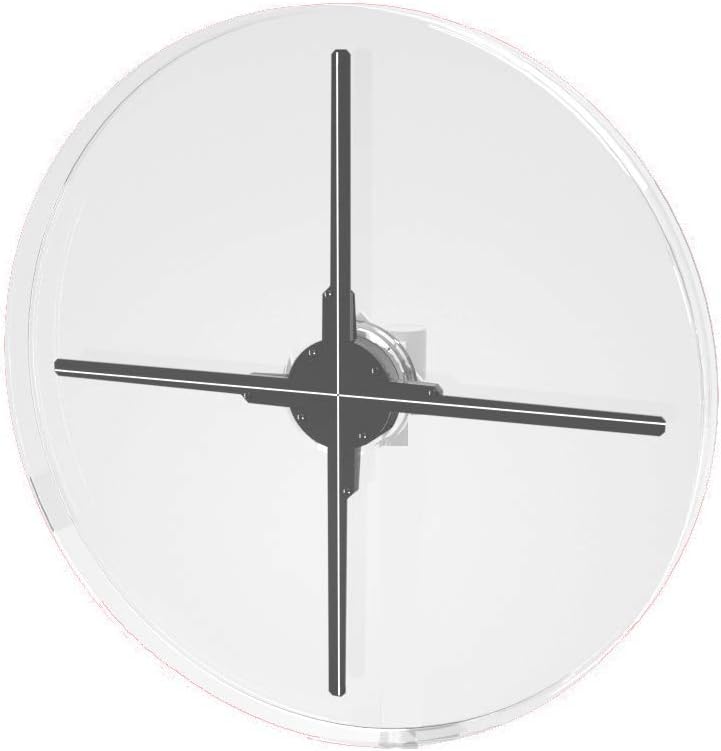 Custom Protective Cover / Housing for 3D Hologram Fan | Transparent or Black Background | Fits Any Size up to 200cm | Get a Quote