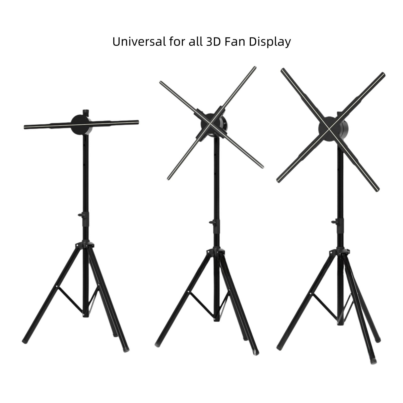 F Series Stand & Mount Options for 3D Hologram Fan | Floor Stand / Ceiling Mount (No Housing) | Compatible with F Series ≤100cm(39.4inch) | Black Finish