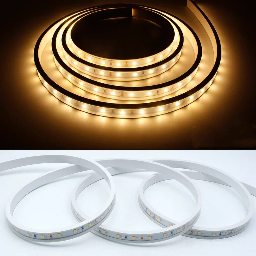16.4ft/5M DC12V 5*13mm LED Waterproof Flexible Silicone Neon LED Strip with 300LED SMD3528 LED Light