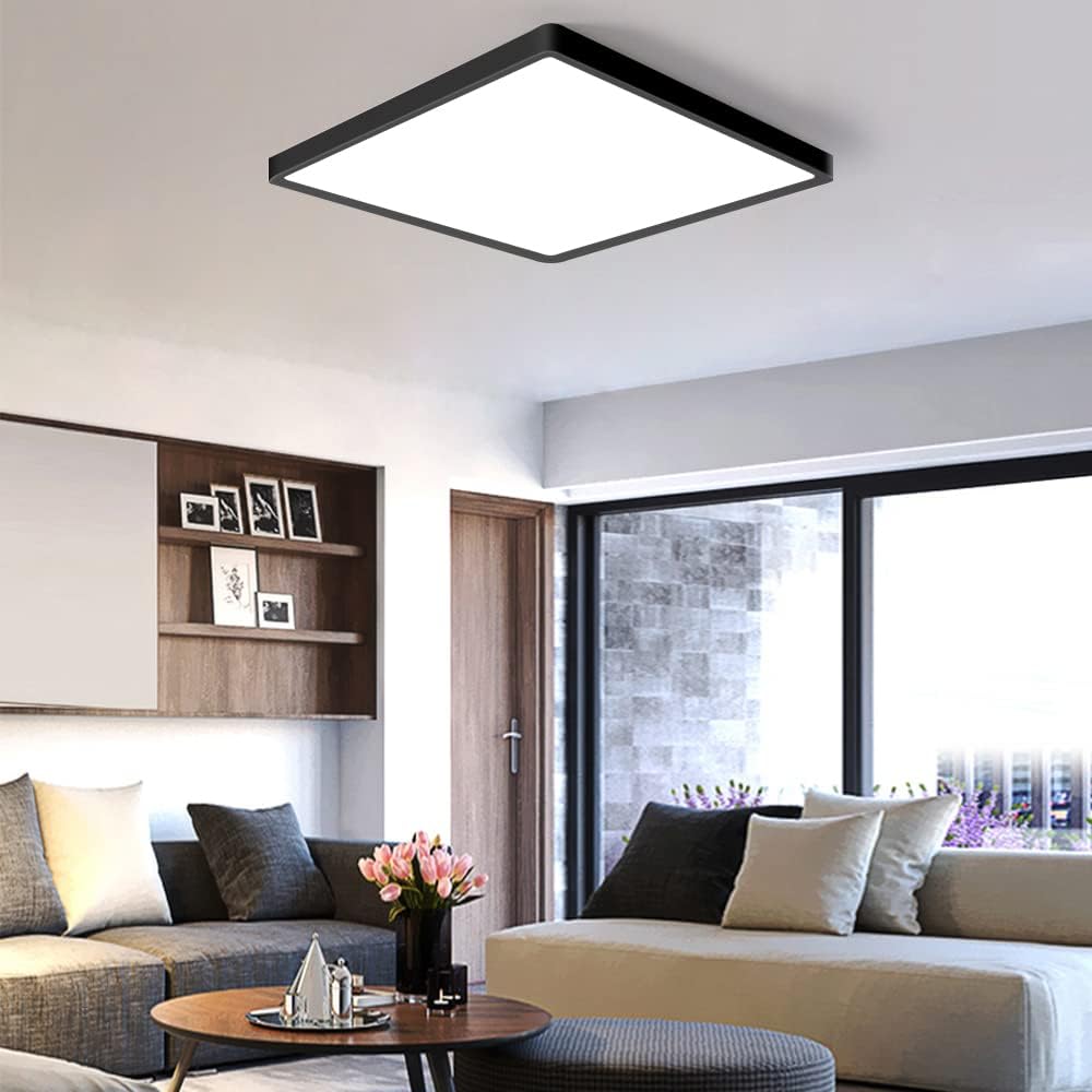 12,0 Zoll quadratische LED-Deckenleuchte – 24 W – Schwarz – 3000 K / 4500 K / 5000 K / 6500 K – Deckenleuchte zur Unterputzmontage – Lokaler Lagerbestand (US/UK/DE)