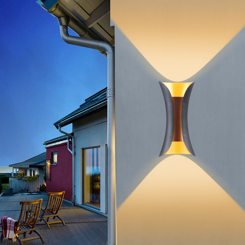 2pcs Pack 6W/10W20W/30W Modern Waterproof LED Wall Light (Aluminum Housing) – Up & Down Outdoor Wall Sconce for Porch, Garden, Balcony, and Indoor Decoration