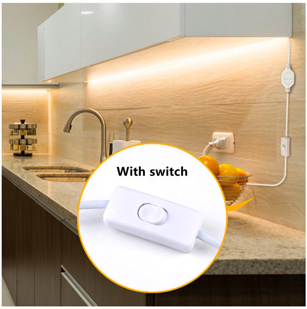 32.8Feet 110V AC / 220V AC Spotless FCOB LED Flexible Strip Light, IP65 Waterproof High Brightness with Inline Switch