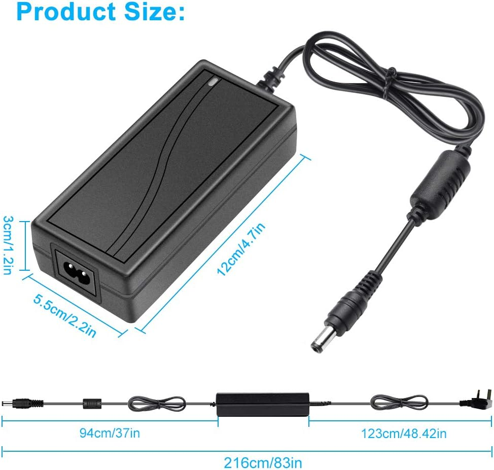 DC 12 V Desktop-Netzteiladapter 36 W–120 W, AC 100–240 V Eingang, Schalttransformator-Ladegerät mit US/UK-Stecker – für LED-Streifenlichter, CCTV, Pumpen und Elektronik