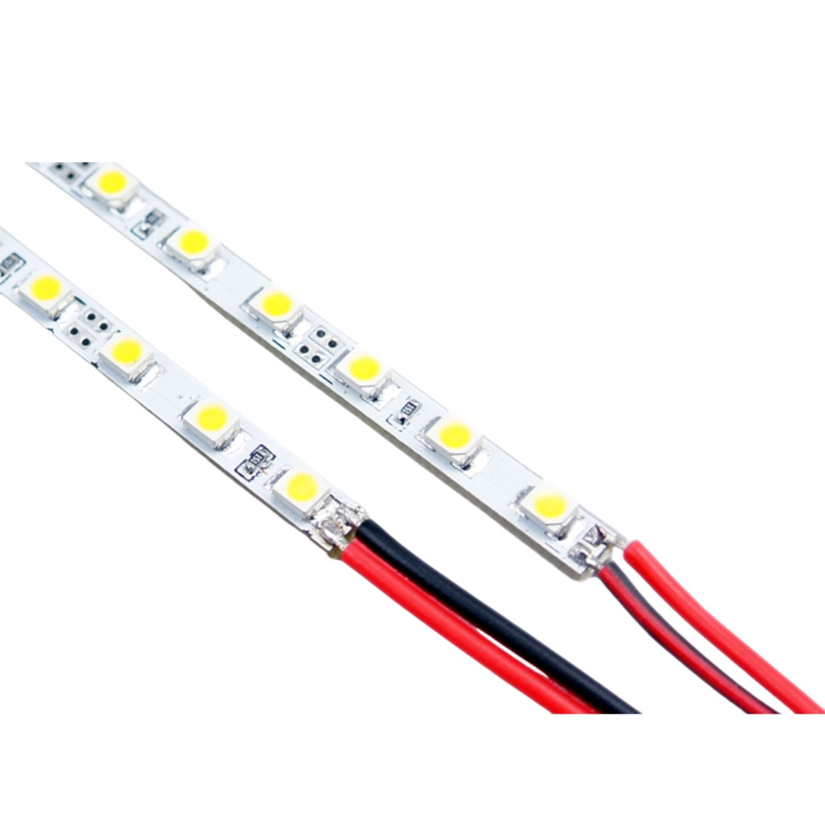 Rigid LED Strip Light SMD2835 – 120 LEDs/M, 12V/24V DC, 4mm Ultra-Narrow Bare PCB, 1 Meter (40'') Length, White & Blue, Green, Red Options, High Brightness Indoor Lighting