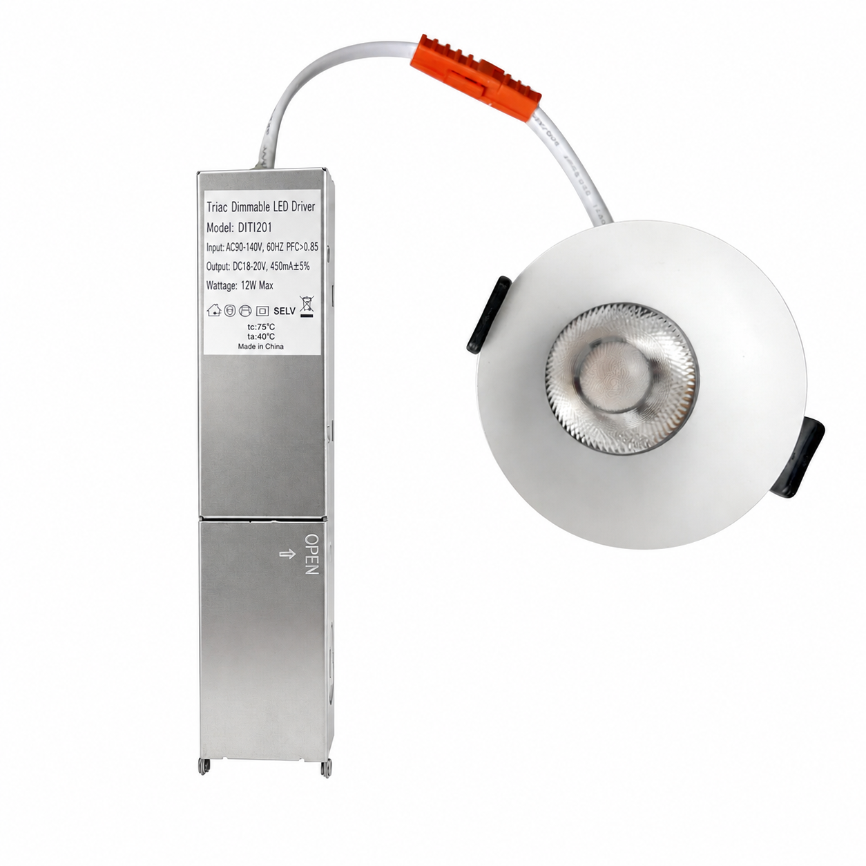 Lot de 4 plafonniers LED à intensité variable, 3 pouces, finition noire, 5 W (équivalent halogène 40 W), CRI80