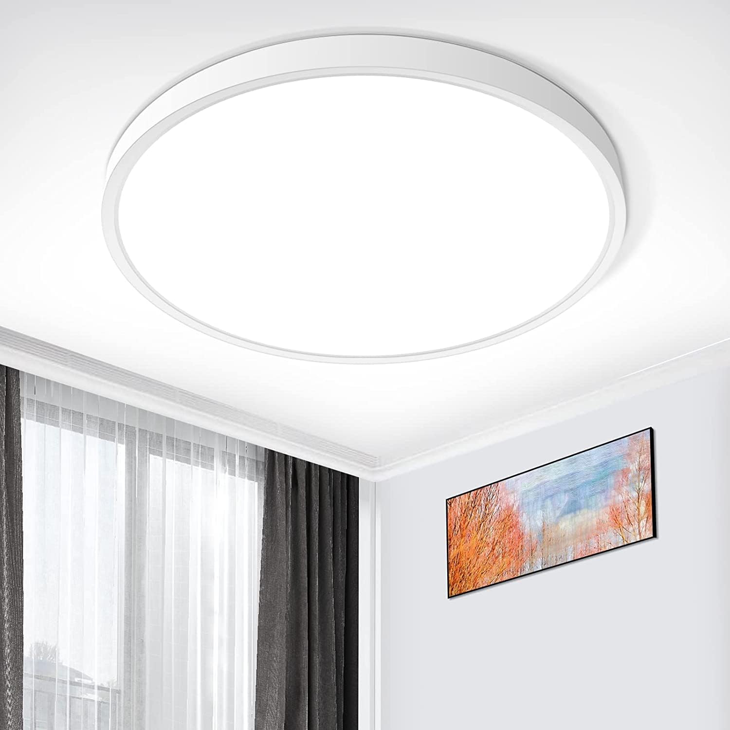12 Inch Round LED Ceiling Light – 24W – White – 3000K / 4500K / 5000K / 6500K – Flush Mount Ceiling Light – Local Stock (US/UK/DE)