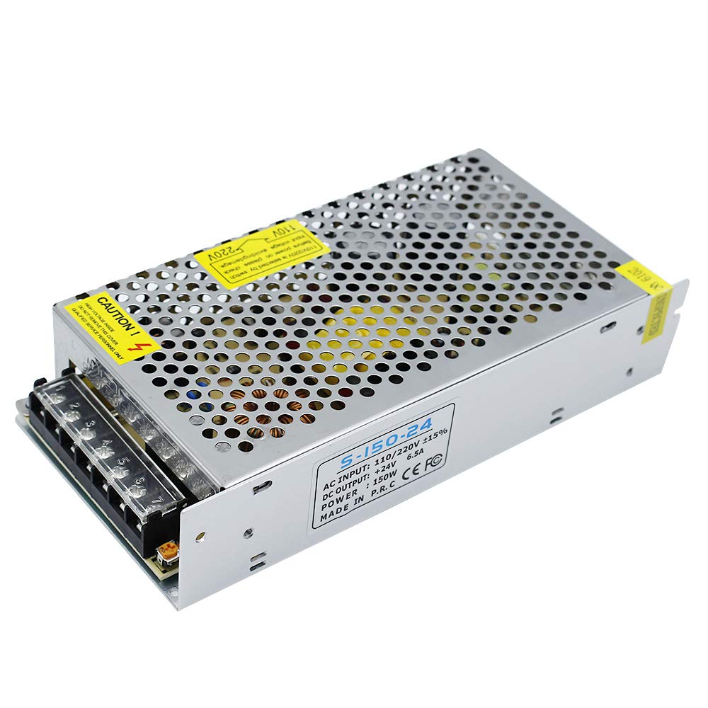 DC 12V/24V Switching Power Supply 60W–250W, AC 110/220V Input, Constant Voltage LED Driver Transformer, Metal Case with Screw Terminals, CE/FCC/RoHS Certified