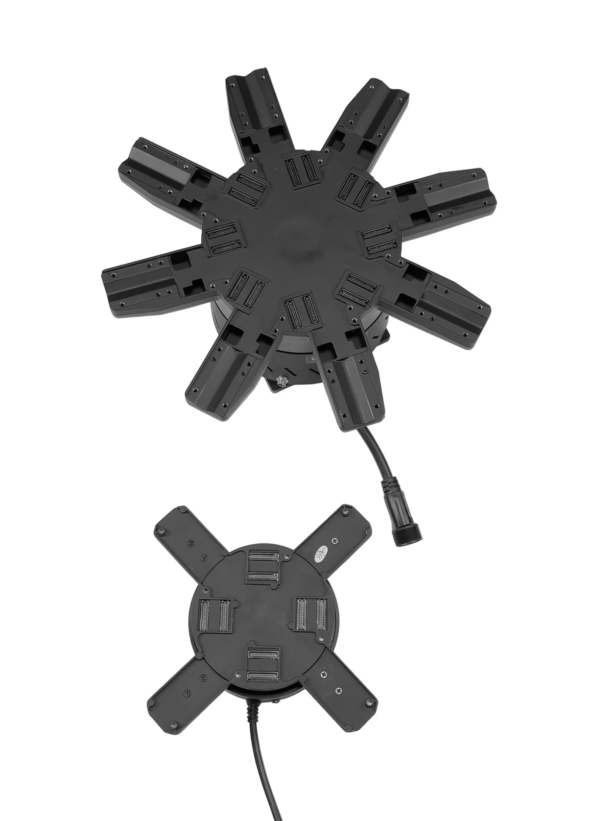FL-SY Series 150cm to 180cm (59.1–70.9 inch) Large Size | 3D Hologram Fan LED Display | Flat Fan Synchronous Control | LED Hologram Projector | Fan Only / Fan with Dual-Pole Mobile Stand | 8 Blades, Power Adapter Included