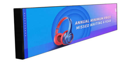 Bus Rear Window & Side LED Advertising Display Screen 4500nits High Brightness, Inside Installation, Network Cluster Control