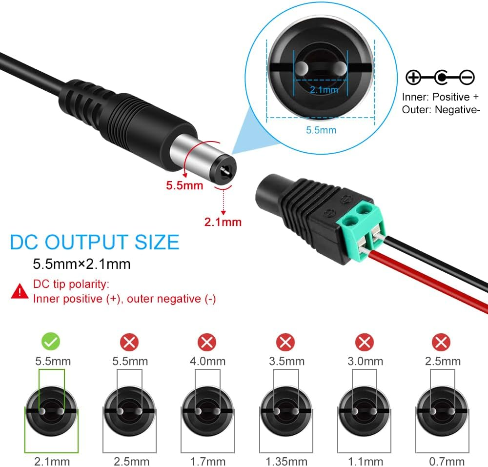 DC 5V Plug-in Power Supply Adapter 15W/25W, AC 100–240V Input, Wall Charger Transformer with US Plug — for LED Strip Lights, Router, USB Devices, Electronics