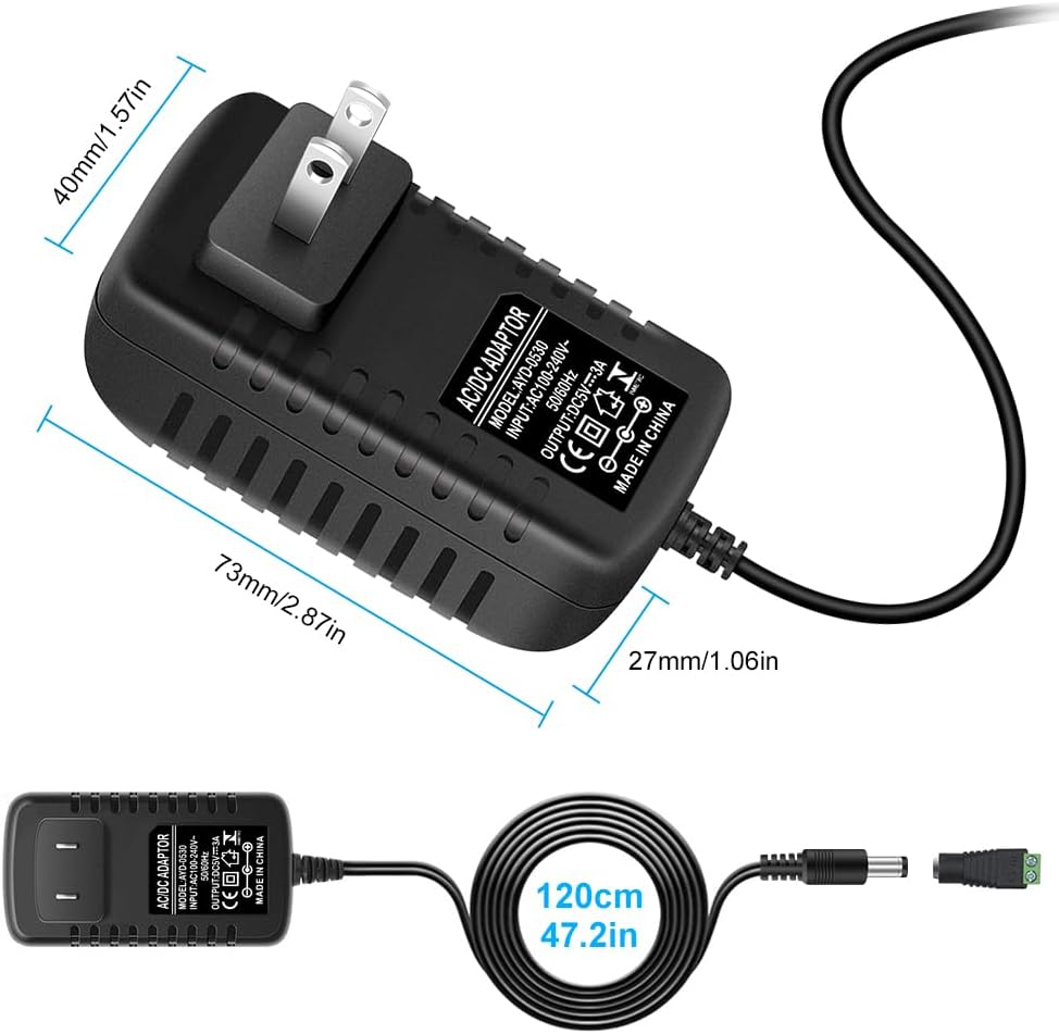 DC 5V Plug-in Power Supply Adapter 15W/25W, AC 100–240V Input, Wall Charger Transformer with US Plug — for LED Strip Lights, Router, USB Devices, Electronics