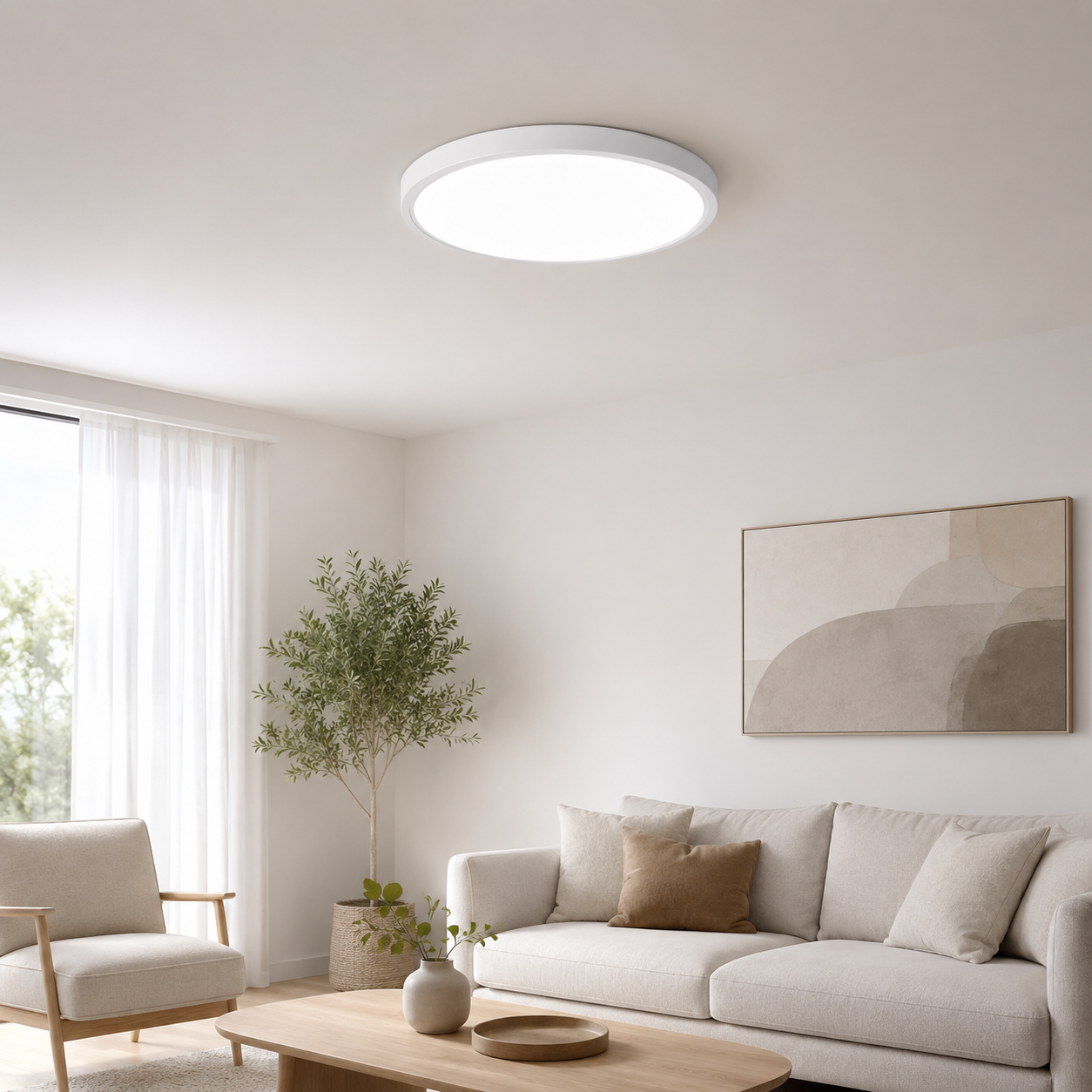 9 Inch Round LED Ceiling Light – 18W – White – 3000K / 4500K / 5000K / 6500K – Flush Mount Ceiling Light – Local Stock (UK/US)