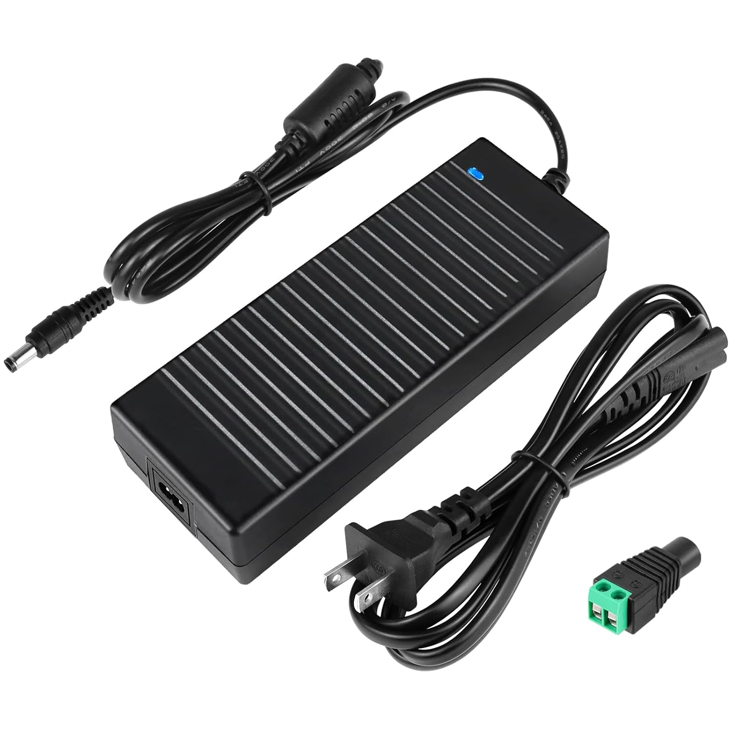Adaptateur d'alimentation de bureau CC 24 V 60 W–120 W, entrée CA 100–240 V, transformateur de commutation avec prise US — pour bandes LED, imprimantes 3D, vidéosurveillance et appareils électroniques