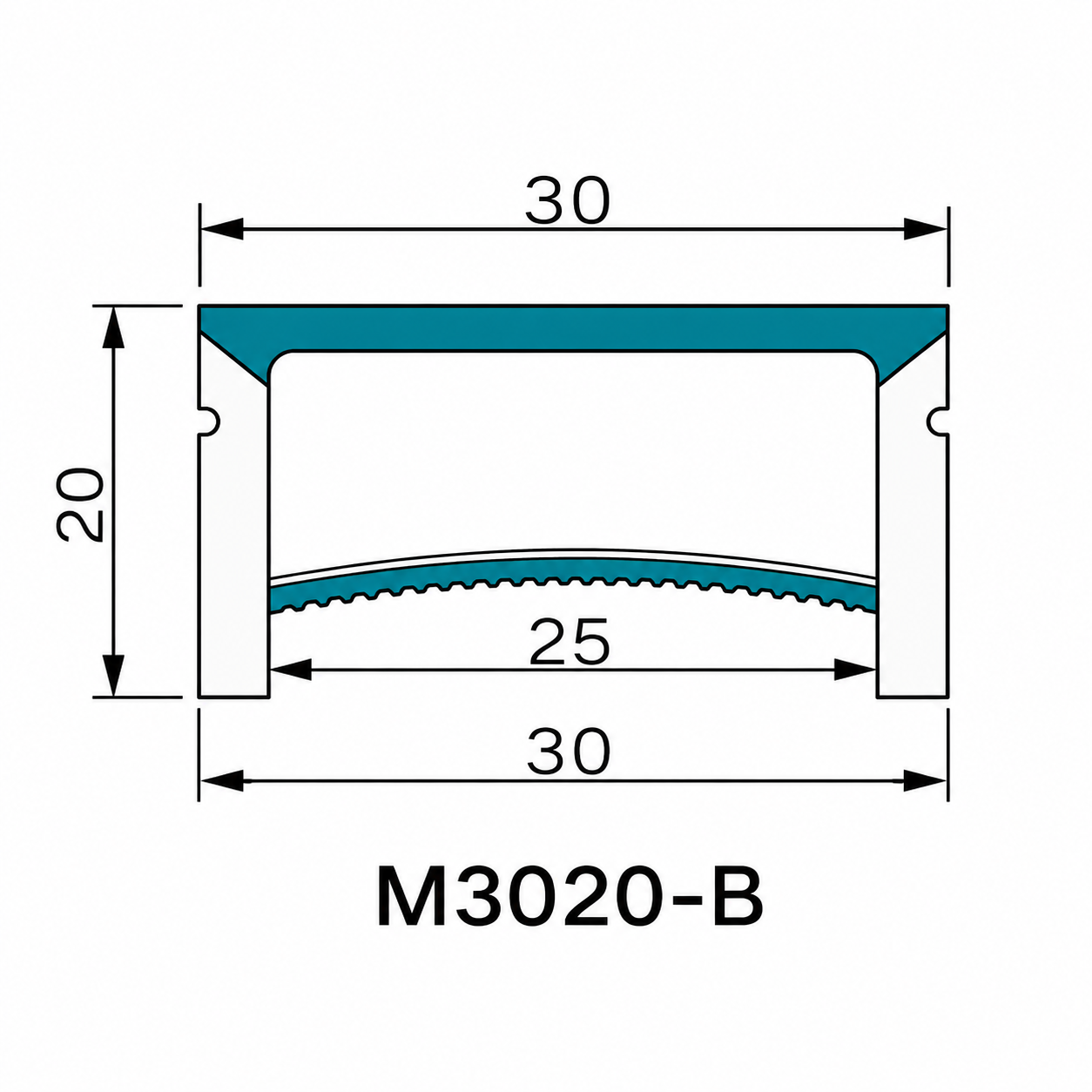 Q Series S3020-B Quick Install LED Neon Light Housing | Double-Chamber Diffuser Edge-Free Structure | 30×20mm Top Emitting soft neon housing | Max Strip Width ≤25mm | Architectural Facade Lighting | 5M/50M