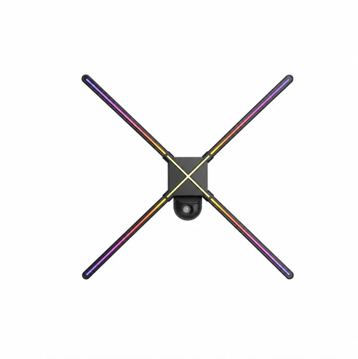 FL-CL Series 47cm to 100cm (18.5–39.4 inch) Medium Size | 3D Hologram Fan LED Display | Flat Fan Cloud Control (AS) | Hologram Display Fan | Fan Only / Fan with Tripod Floor Stand / Fan with Ceiling Mount | 4 Blades