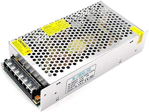 DC 12V/24V Switching Power Supply 60W–250W, AC 110/220V Input, Constant Voltage LED Driver Transformer, Metal Case with Screw Terminals, CE/FCC/RoHS Certified