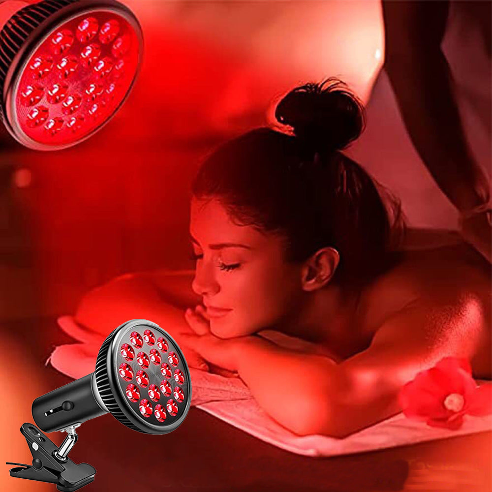 18x3W Dual Chip PAR38 LED Light Red Therapy PAR Light 660nm (red) + 850nm (NIR) Dual-Wavelength Synergy with Scalable Floor Stand Table Clip