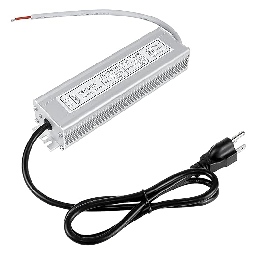 Wasserdichtes 24-V-LED-Netzteil, 30–300 W, 90–265 V Eingang, Einzel-/Doppelkabelausgang, LED-Treiber für den Außenbereich, CE/RoHS/FCC – Optionen für US-/UK-/EU-Stecker und Kabel 