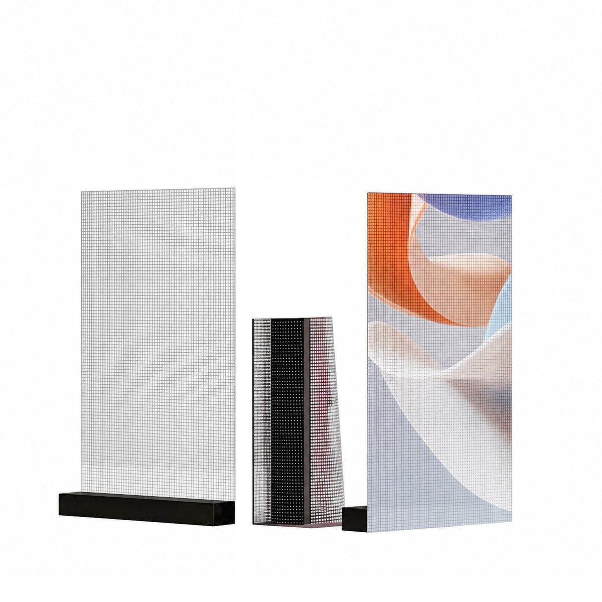 Film adhésif LED haute transparence P6.25 – 400 × 1 000 mm (15,75 × 39,37 po) | 2 000/4 000 nits | Affichage autocollant en verre transparent à 90 % pour vitrines et murs intérieurs en verre | Plusieurs options de kit | Prêt à l'emploi