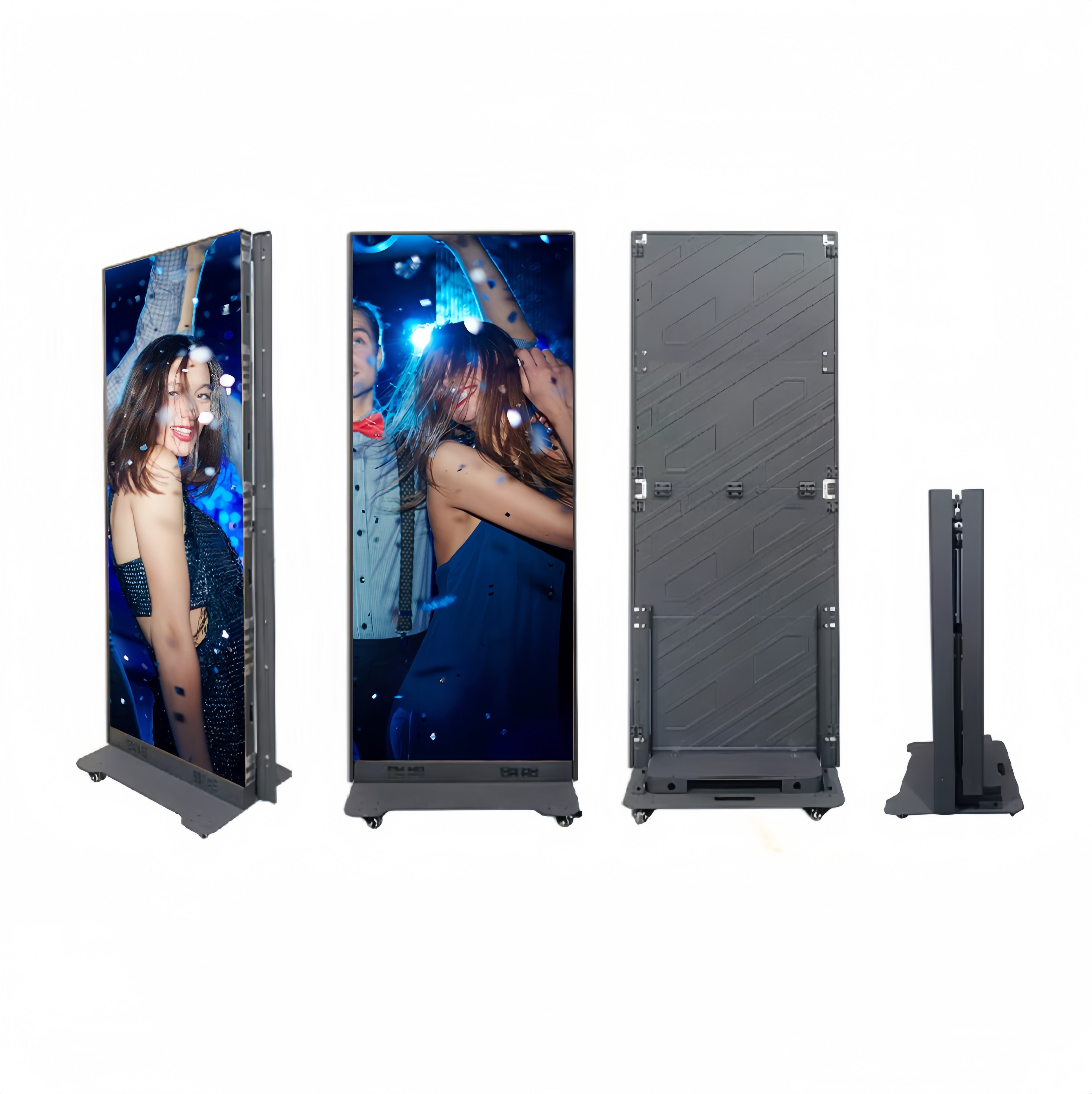 EP-F Series Foldable LED Poster Display | GOB Surface + Magnetic Frame | 640×1920mm | P2.5 / P1.86 / P1.53 / P1.25 | 1-Pack / 2-Pack Available